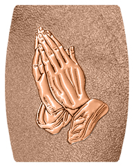 DAREC 516 CP SH BZ Copper Praying Hands Shimmer Bronze